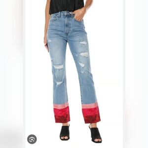 Juicy Couture Venice Hem Straight Leg Jeans